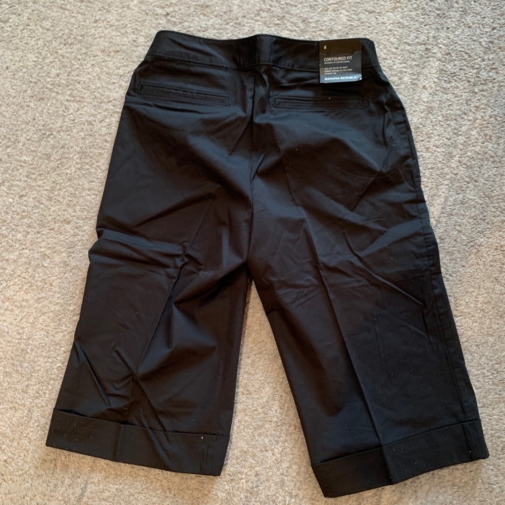 Banana Republic Contoured Fit Black Culottes Women’s Stretch Pants NWT Size 8 - Picture 2 of 7